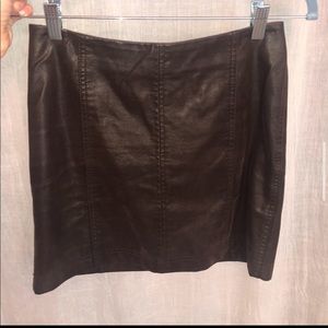 Free people leather skirt